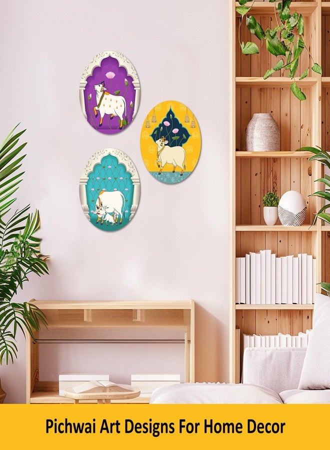 Rousrie Pichwai Art Painting Wall Hangings For Living Room | Wall Hanging Decorative Items | Decoration Items For Home | Waterproof Film (Color 9) - Image 2